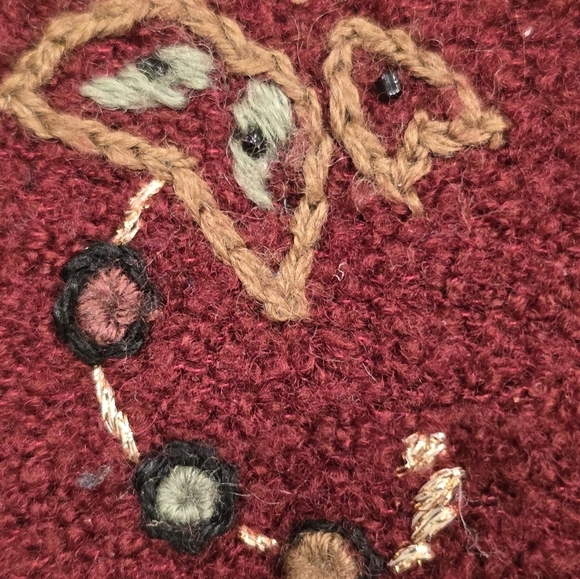 Koret Wool Blend Floral Vest Red - Picture 6 of 8